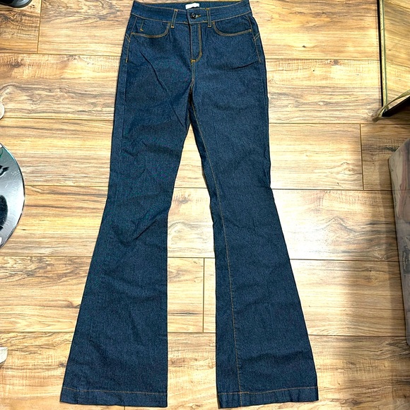 Woman’s Designer Italian made Denim Boot cut jeans. by ECO size 42 EU. - Picture 1 of 7